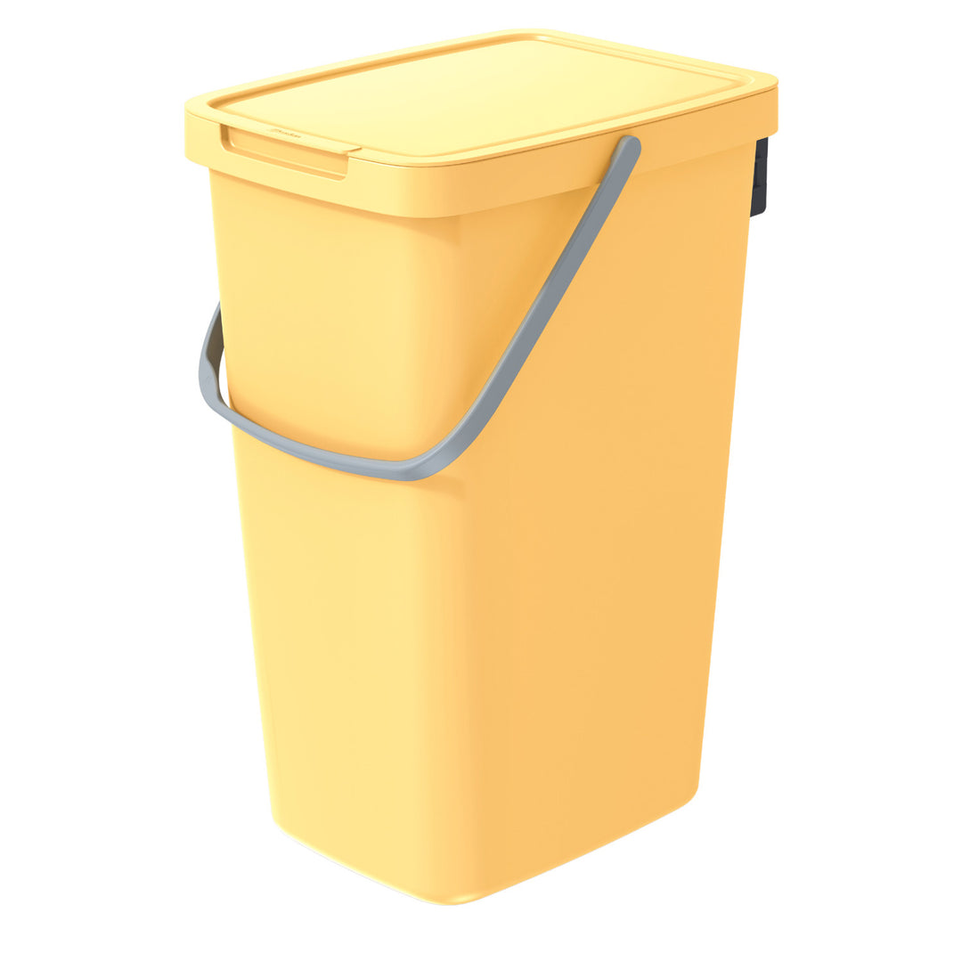 Cos de gunoi Prosperplast Systema Q, 20 L, galben deschis