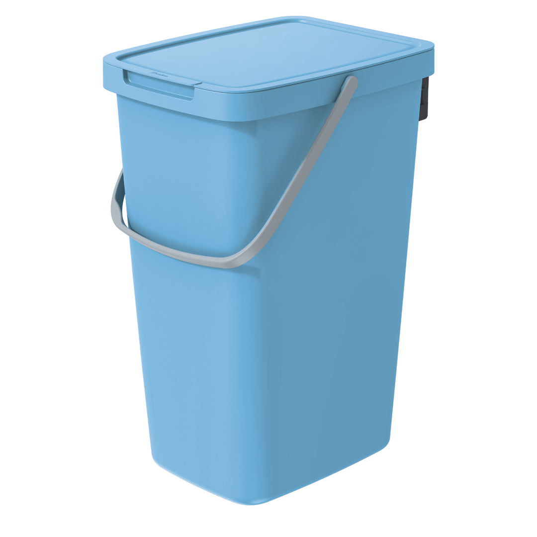 Cos de gunoi Prosperplast Systema Q, 20 L, albastru deschis