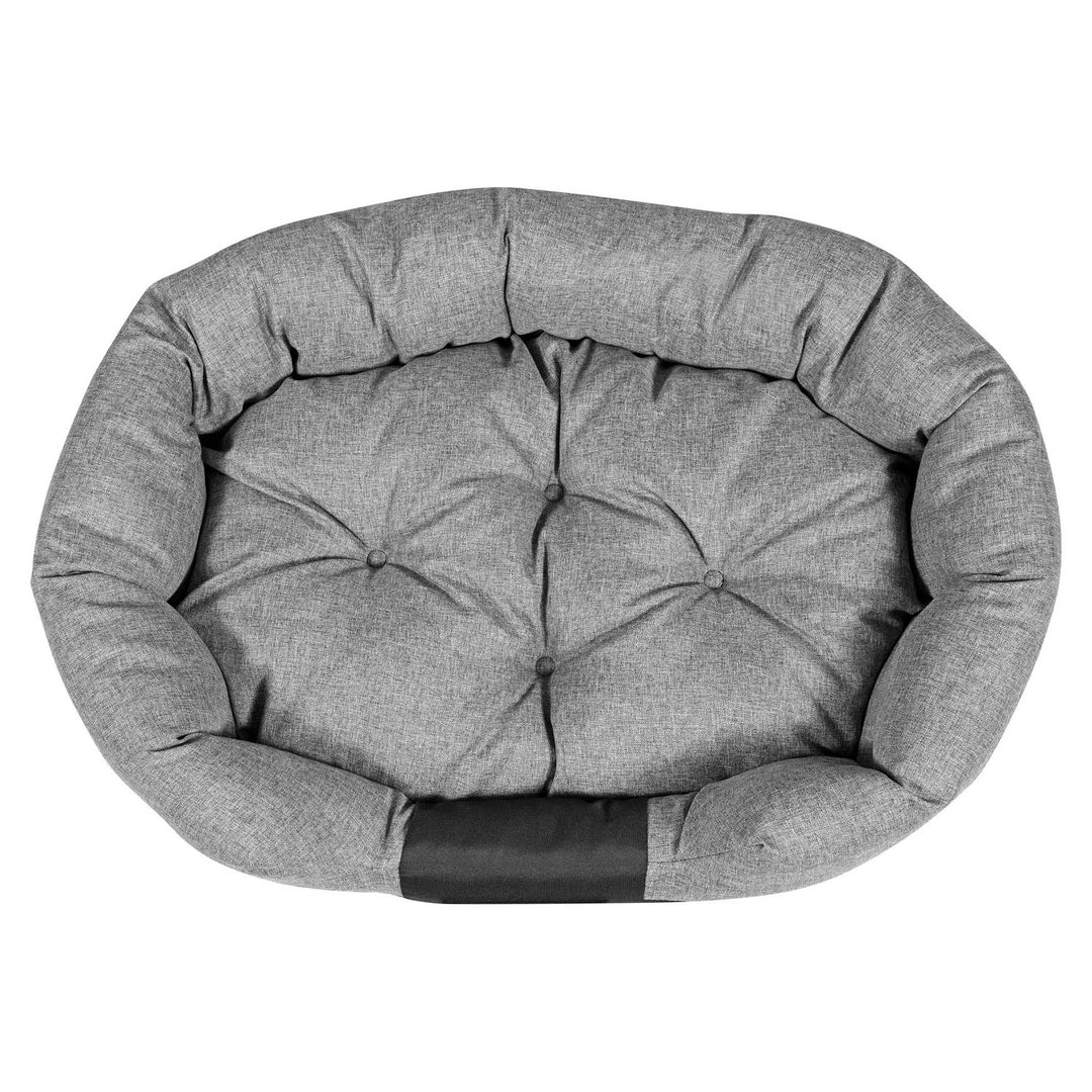 Pat pentru caini, Aio Factory, oval, 130 x 105 cm, XXL, gri inchis