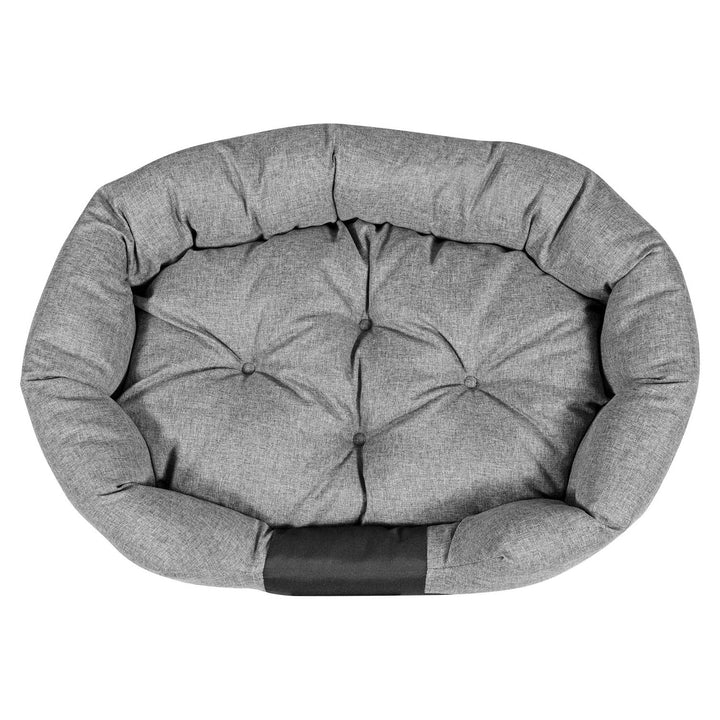 Pat pentru caini, Aio Factory, oval, 130 x 105 cm, XXL, gri inchis
