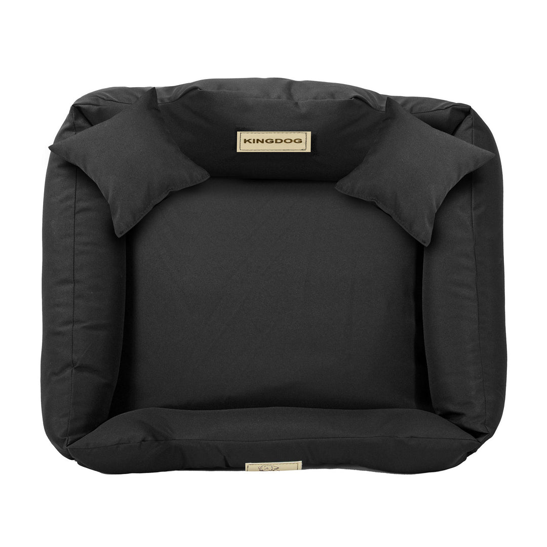 Pat pentru caini KingDog, marime M, 75 x 65 cm, negru