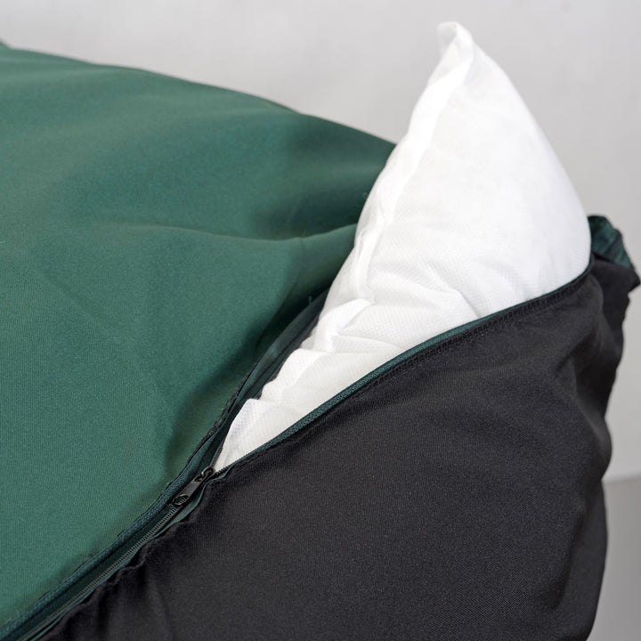 Pat pentru caini KingDog, marime XL, 115 x 95 cm, verde - negru