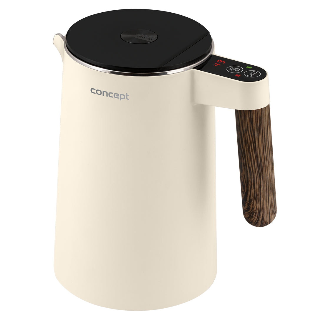 Concept Norwood RK3304 Ceainic din oțel inoxidabil cu control al temperaturii Keep Warm 1.5L 1850-2200W Culoare vanilie