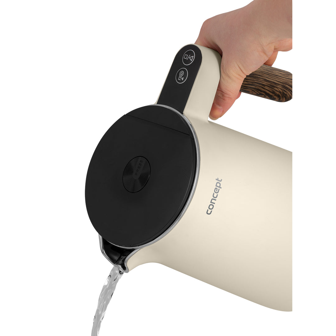 Concept Norwood RK3304 Ceainic din oțel inoxidabil cu control al temperaturii Keep Warm 1.5L 1850-2200W Culoare vanilie