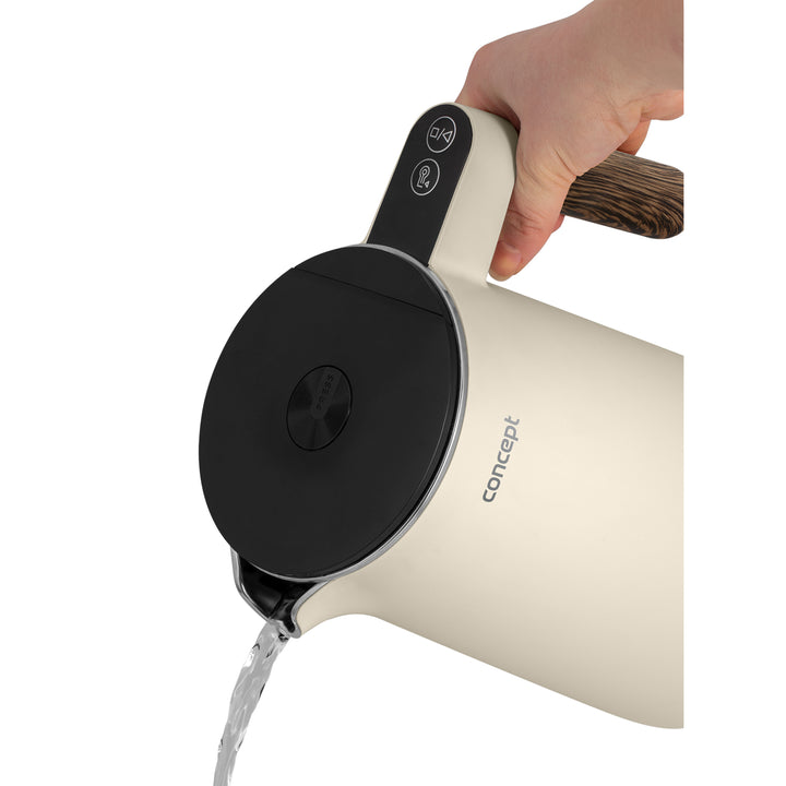Concept Norwood RK3304 Ceainic din oțel inoxidabil cu control al temperaturii Keep Warm 1.5L 1850-2200W Culoare vanilie