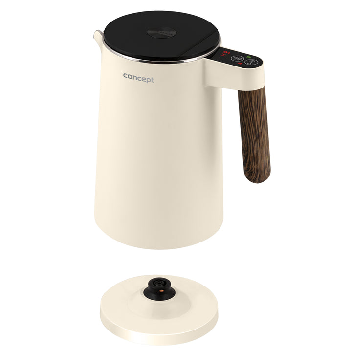 Concept Norwood RK3304 Ceainic din oțel inoxidabil cu control al temperaturii Keep Warm 1.5L 1850-2200W Culoare vanilie