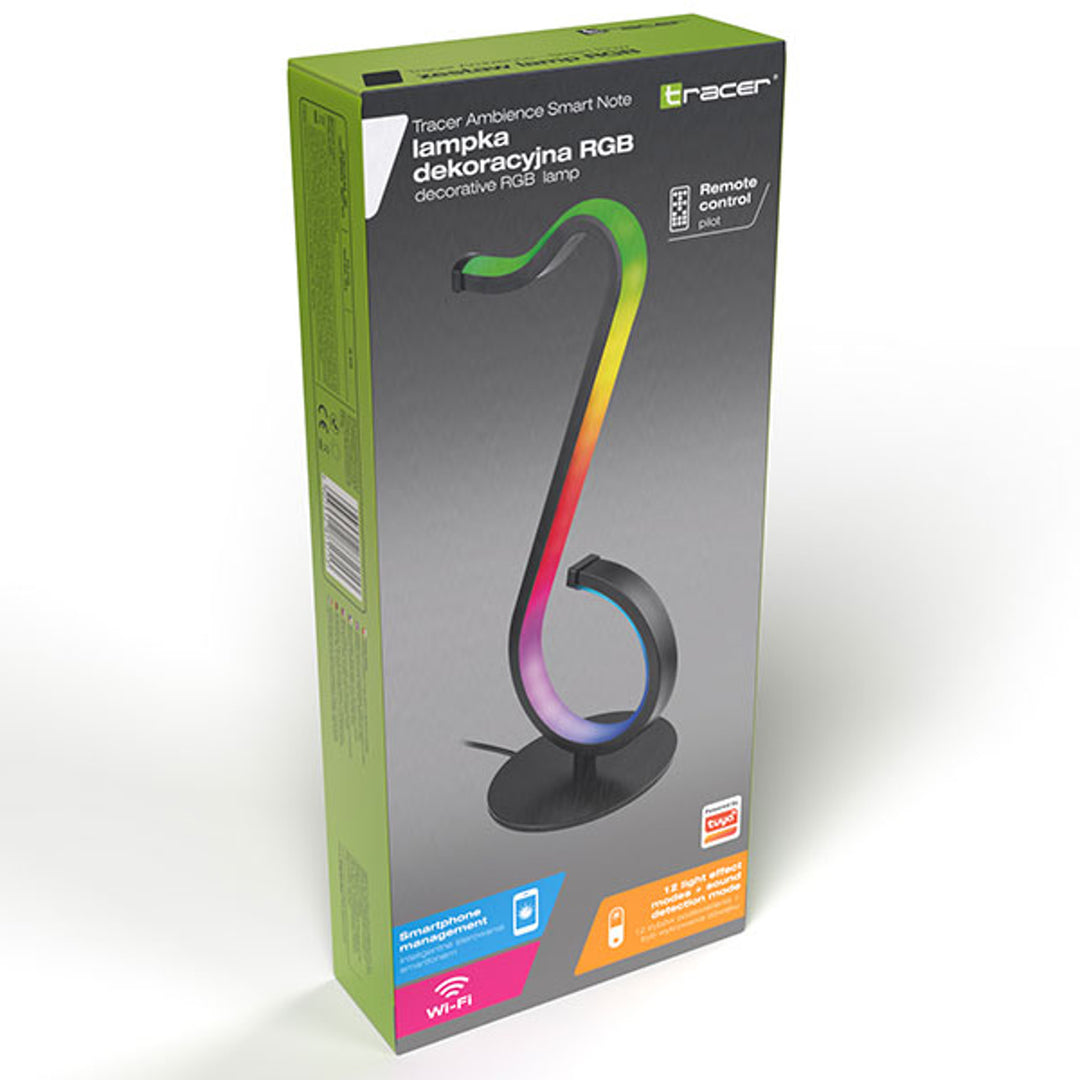 Lampă decorativă Tracer Ambience RGB - Smart Note, 12 moduri de iluminare de fundal