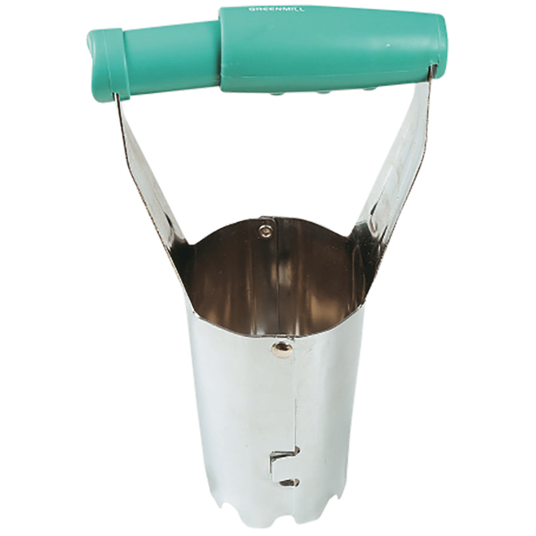 Greenmill GR6941 Plantator de bulbi de flori cu cap de lucru reglabil - Oțel de înaltă calitate, cromat, cu mâner din plastic, unealtă de grădinărit