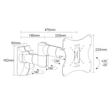 Suport Maclean pentru televizor sau monitor, universal, max. VESA 200x200, 23-50", 30 kg, argintiu, MC-503A S