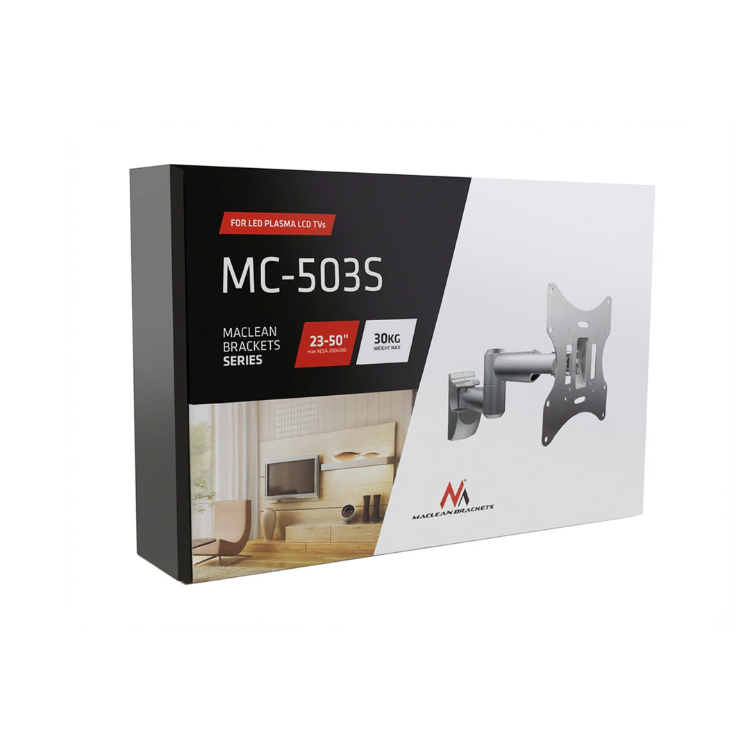 Suport Maclean pentru televizor sau monitor, universal, max. VESA 200x200, 23-50", 30 kg, argintiu, MC-503A S