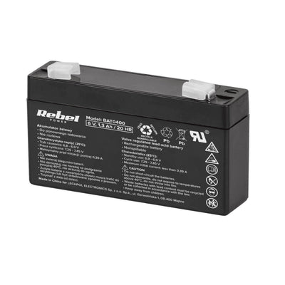 Acumulator Rebel gel, fără întreținere, rezistent la scurgeri, 6V, 1.3Ah, BAT0400