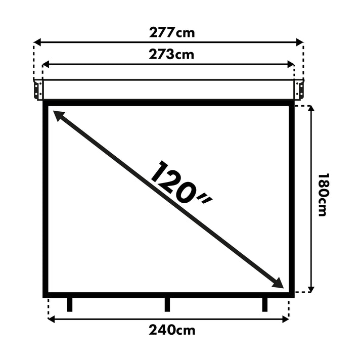 Ecran de proiecție Maclean, electric, pentru perete sau tavan, 120'', 240x180, 4:3, MC-593