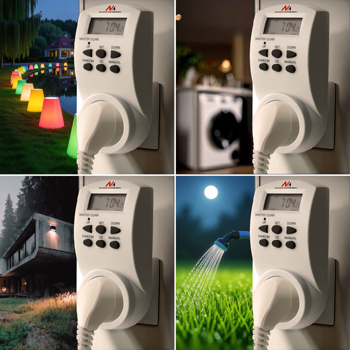 Cronometru digital Maclean, f. aleatoriu, cronometru, 10 prog., max 156 programe, priză germană, 3600W, MCE05G