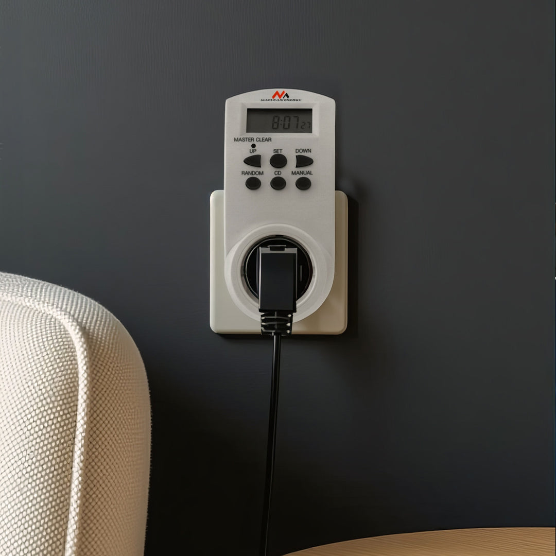 Cronometru digital Maclean, f. aleatoriu, cronometru, 10 prog., max 156 programe, priză germană, 3600W, MCE05G