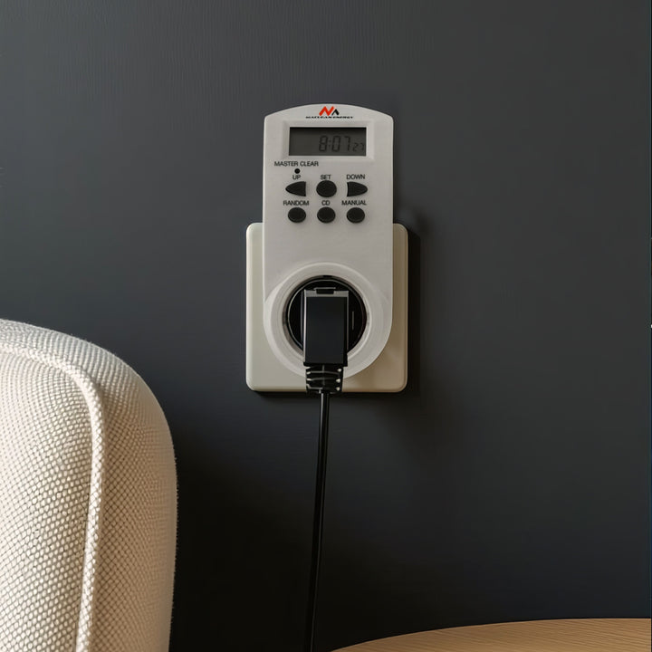 Cronometru digital Maclean, f. aleatoriu, cronometru, 10 prog., max 156 programe, priză germană, 3600W, MCE05G