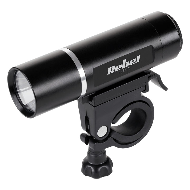 Set de lumini pentru biciclete URZ0015 față 1x LED 3W + spate 3x LED putere baterie Rebel
