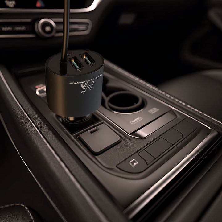 Încărcător auto Maclean, spirală Lightning, 2xUSB, 5.2A, 1.8m, MCE76