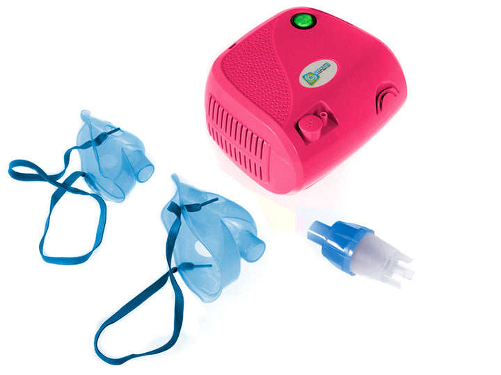 Inhalator cu compresor cu piston BR-CN116B Omnibus roz