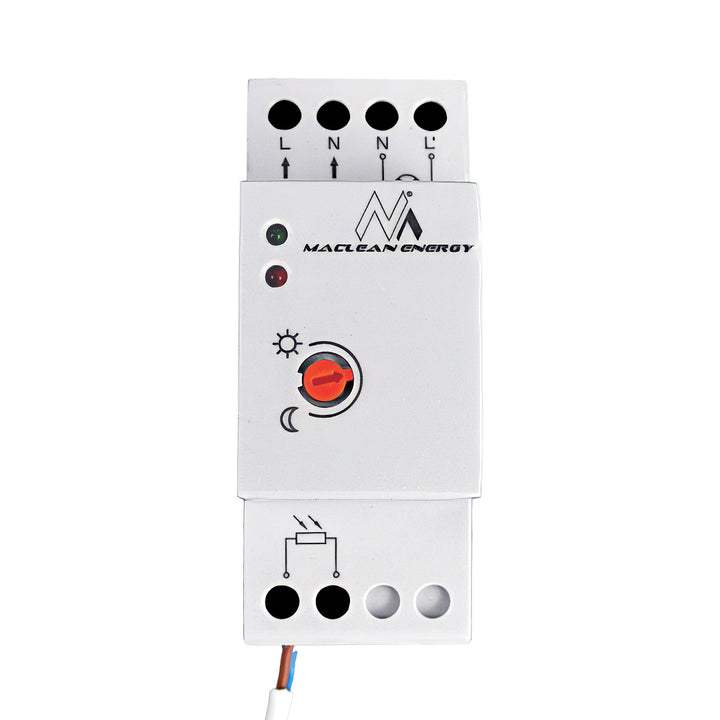 Întrerupător de amurg Maclean, șină DIN, cu sondă externă, 220-240V/AC, 50Hz, 20A, MCE83