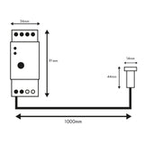Întrerupător de amurg Maclean, șină DIN, cu sondă externă, 220-240V/AC, 50Hz, 20A, MCE83