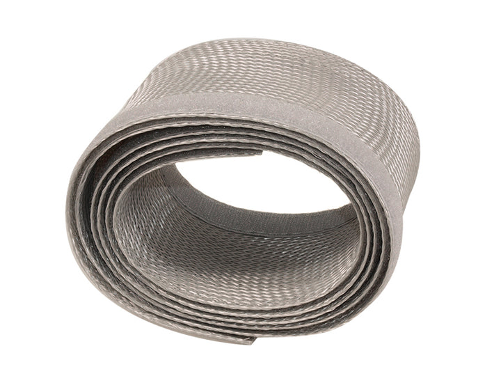 Organizator de cabluri Maclean, grilă, 85 mm, 1,8 m, gri, velcro, MCTV-675 S