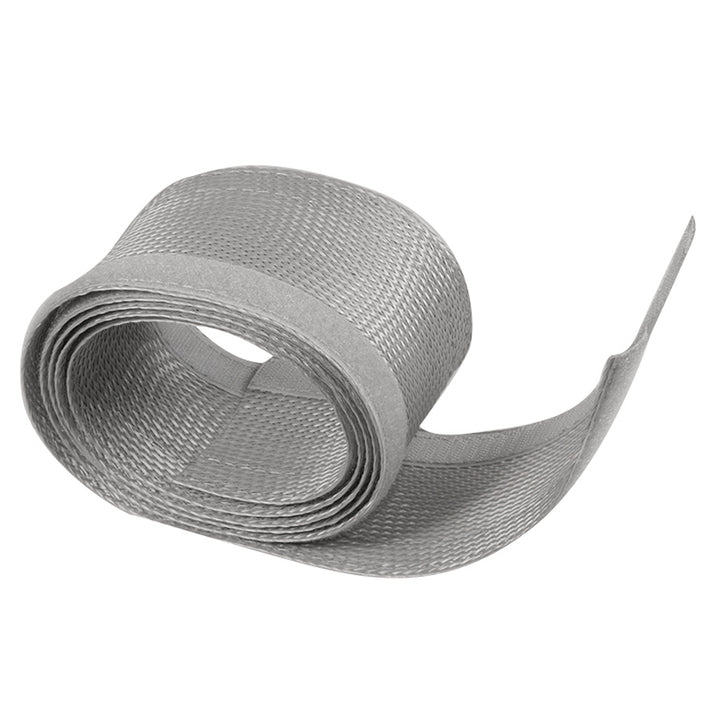 Organizator de cabluri Maclean, grilă, 85 mm, 1,8 m, gri, velcro, MCTV-675 S