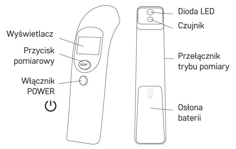 Termometru de diagnostic NC300 fără contact cu alarmă de febră