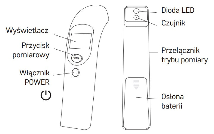 Termometru de diagnostic NC300 fără contact cu alarmă de febră