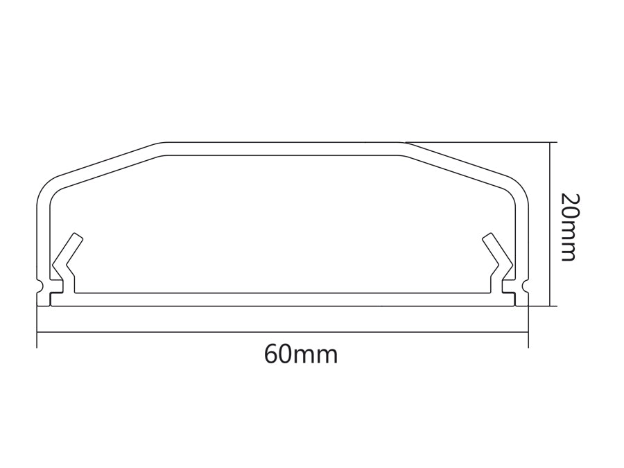 Maclean bandă de acoperire a cablurilor, sistem, plastic 60x20x750mm, MC-695 W