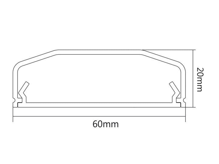 Maclean bandă de acoperire a cablurilor, sistem, plastic 60x20x750mm, MC-695 W