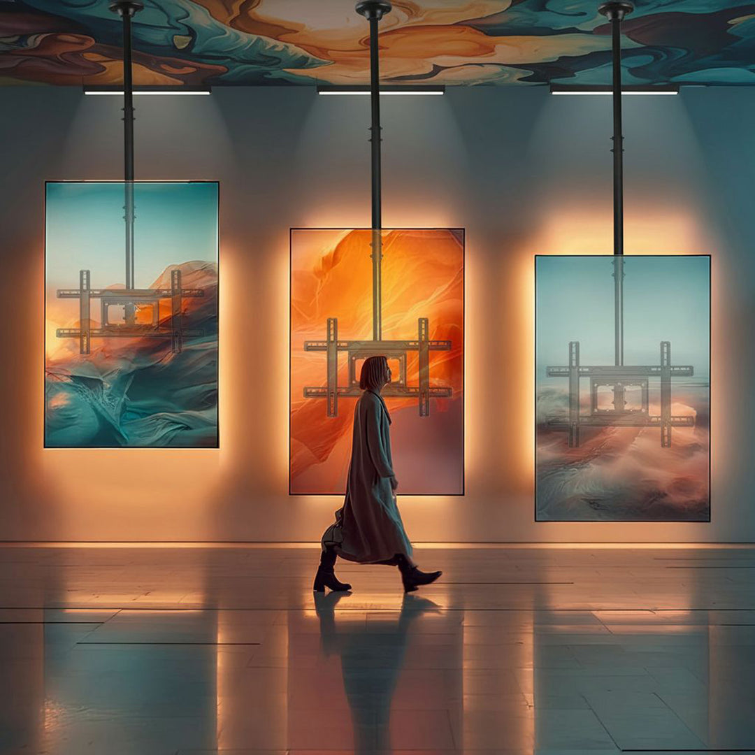 Maclean MC-803 Suport universal pentru televizor universal pentru montare pe tavan LCD OLED QLED Plasma 23'' - 100" 50kg VESA