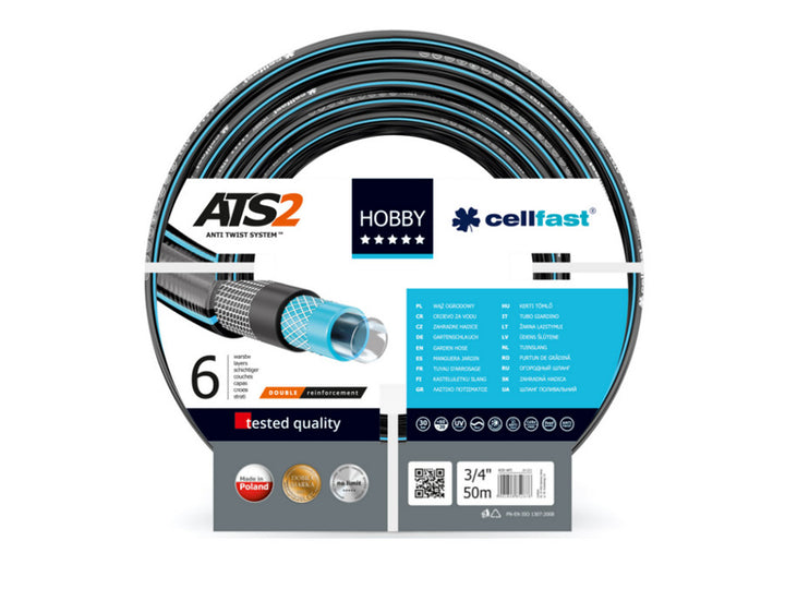 Furtun de grădină Cellfast Hobby cu 6 straturi ATS2 3/4" 50m