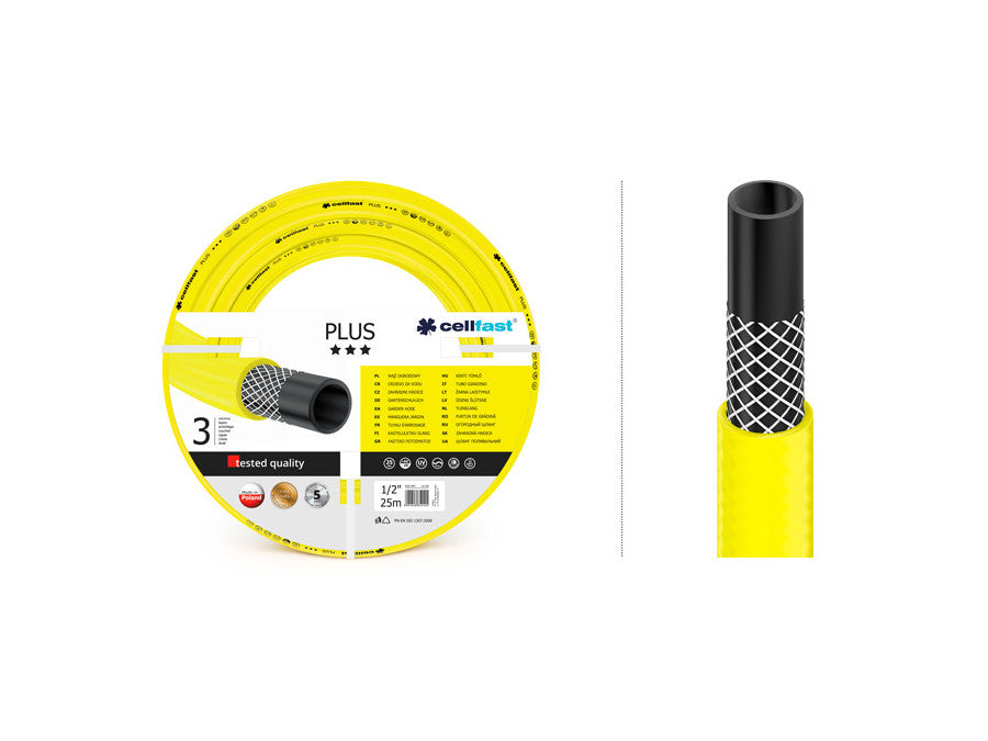 Furtun de grădină durabil cu 3 straturi Cellfast Plus 3/4" 50m