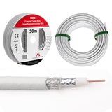 Cablu coaxial antenă/satelit Maclean, 1.0CCS RG6, 50M, MCTV-571