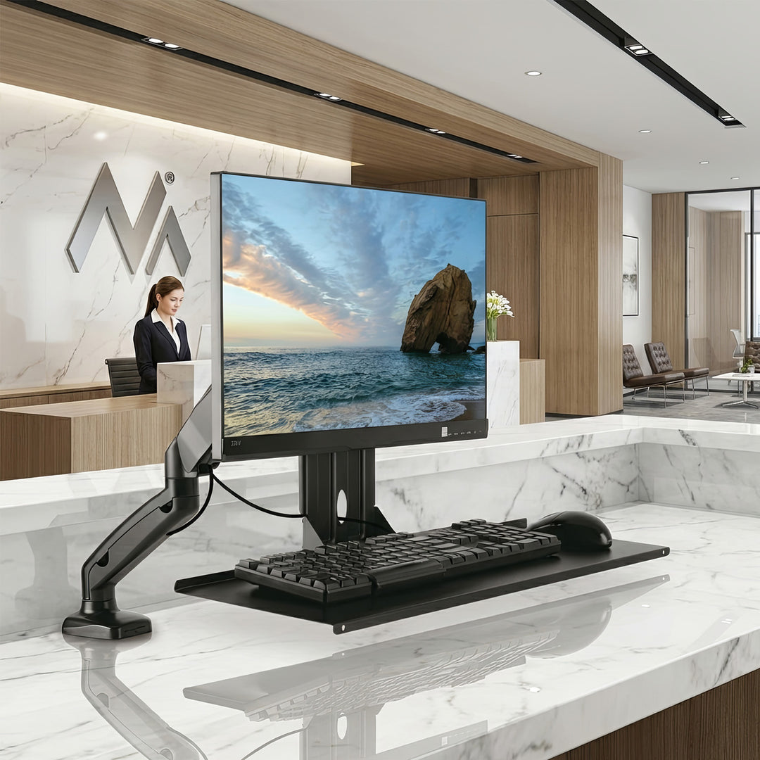 Suport tastatura Maclean MC-756 VESA 75x75, 100x100 - aditional fata de suporturile monitorului