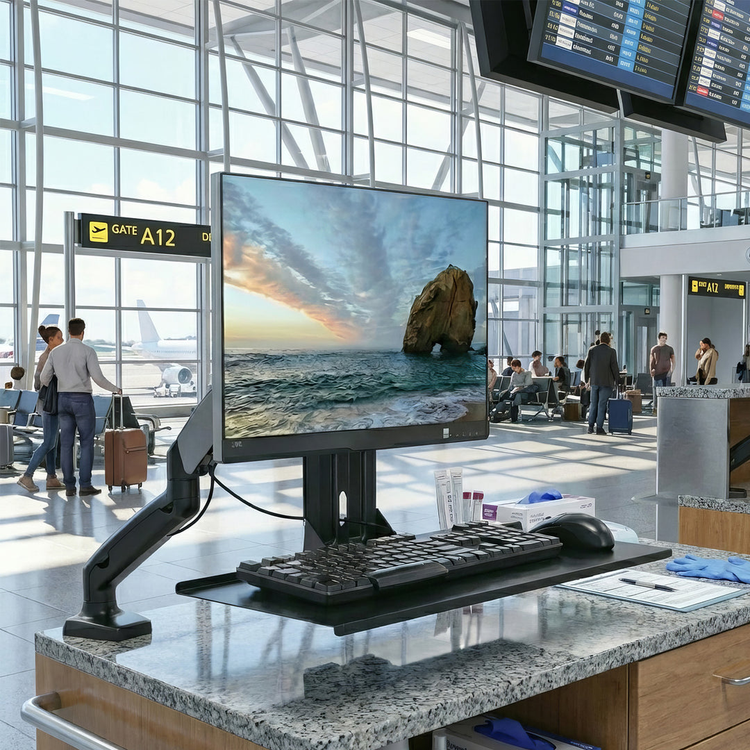 Suport tastatura Maclean MC-756 VESA 75x75, 100x100 - aditional fata de suporturile monitorului