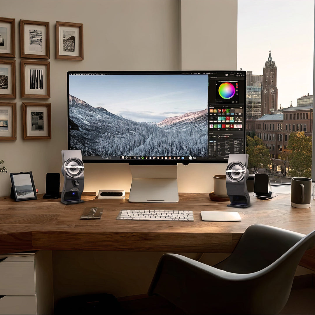 Difuzoare de calculator Audiocore de 6W, USB, negru, AC805