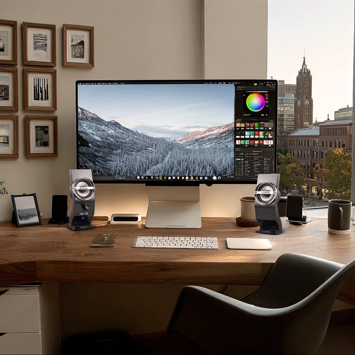 Difuzoare de calculator Audiocore de 6W, USB, negru, AC805