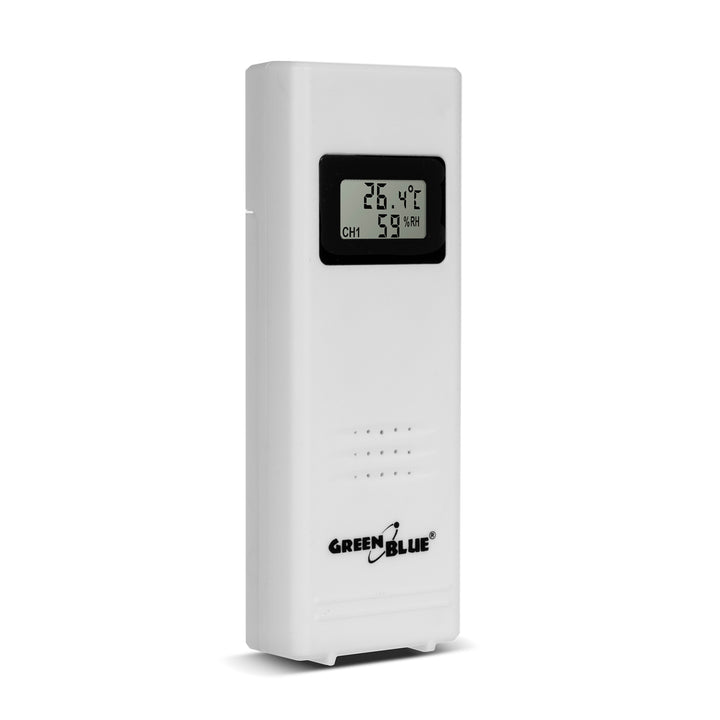 Stație meteo wireless IN/OUT temperatură umiditate faza lunii GreenBlue GB147W alb