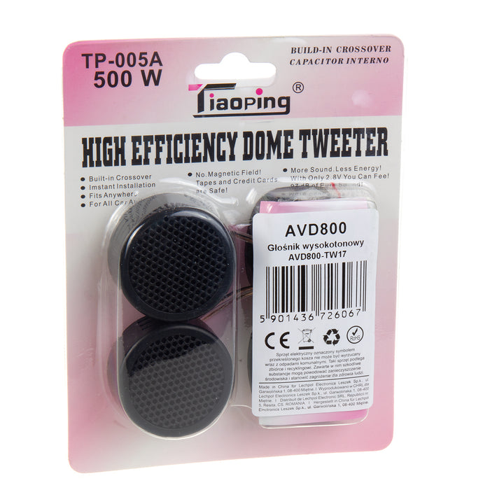 Difuzoare de tweetere, 200 W max, 4 Ohm, AVD800,negru