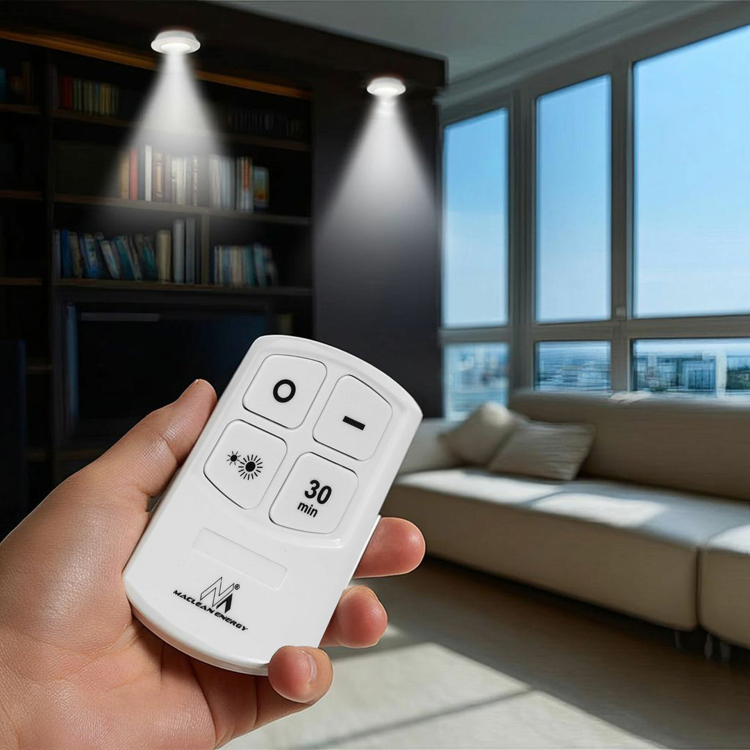 Set de 6 Lampi LED Maclean cu Control din Telecomanda