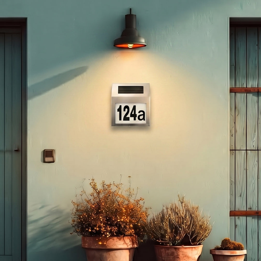 Maclean Energy MCE172 Lampă solară cu LED-uri cu număr de casă