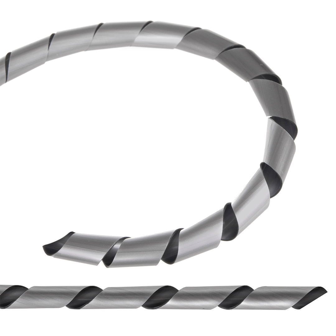 Organizator de cabluri Maclean, (5*6mm), 3m, argintiu, spirală, MCTV-684S
