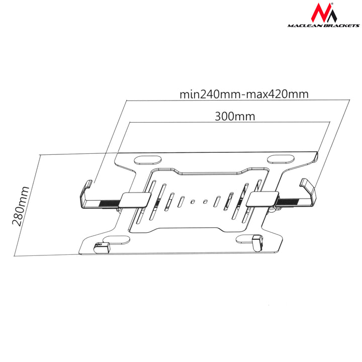Suport pentru laptop Maclean, extensie pentru suporturi cu arc, MC-764