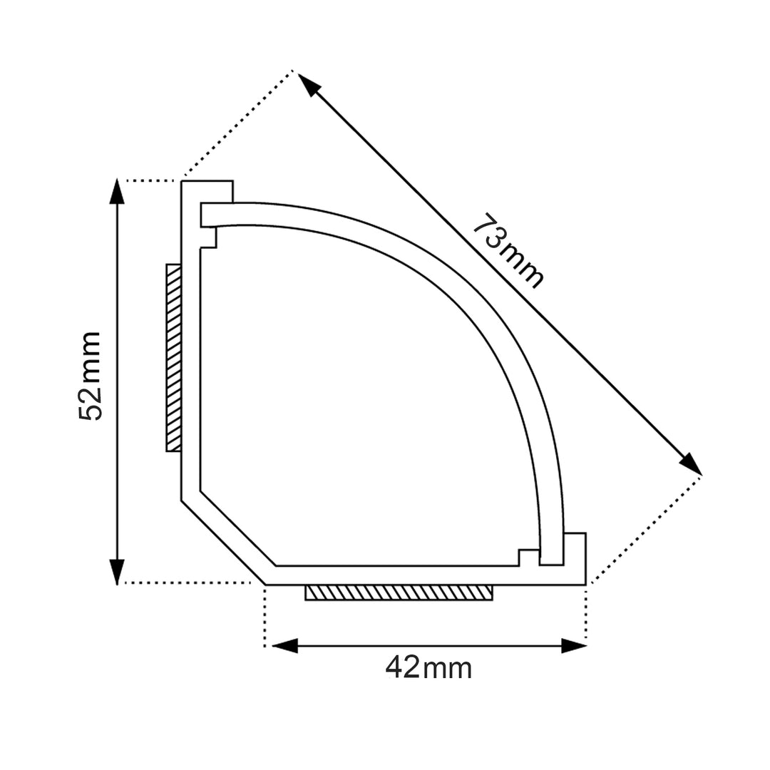 Bandă de mascare Maclean, Conductă pentru cabluri, Cu bandă, Alb, 1,5m 73*42mm, MCTV-577