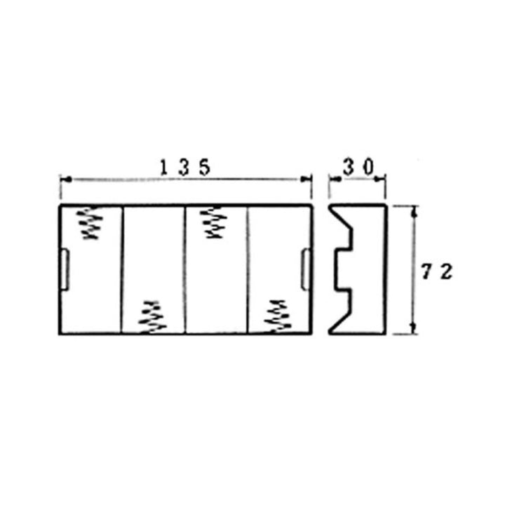 Velleman BH443D 4xR20 D coș plat pentru baterii pentru lipit