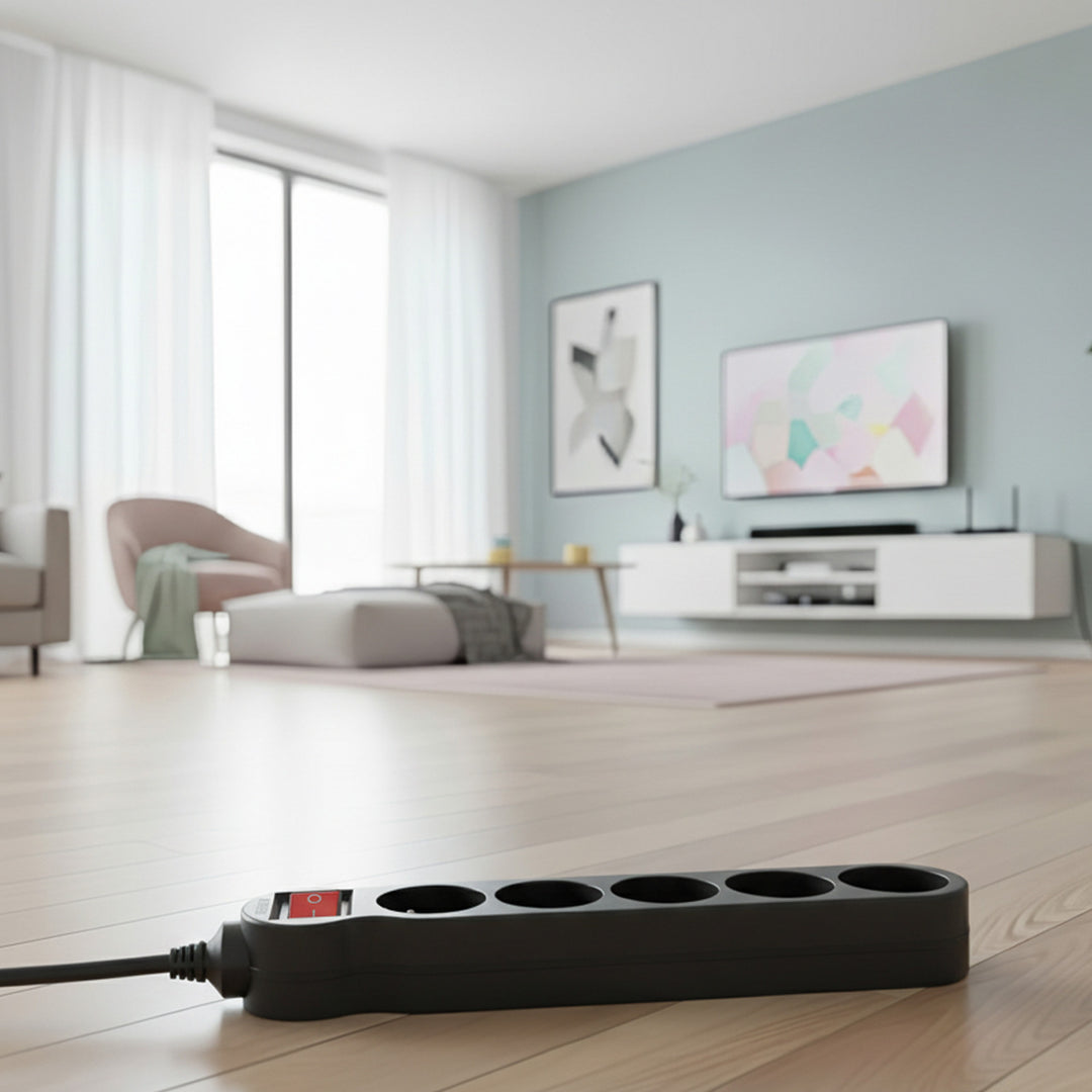 Maclean Energy power strip MCE183 Cablu de extensie cu 5 prize cu întrerupător
