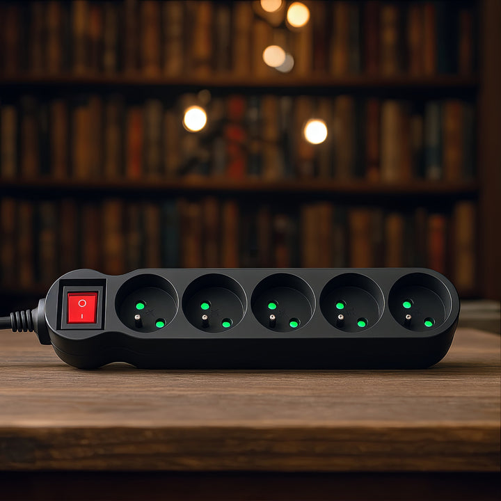 Maclean Energy power strip MCE183 Cablu de extensie cu 5 prize cu întrerupător