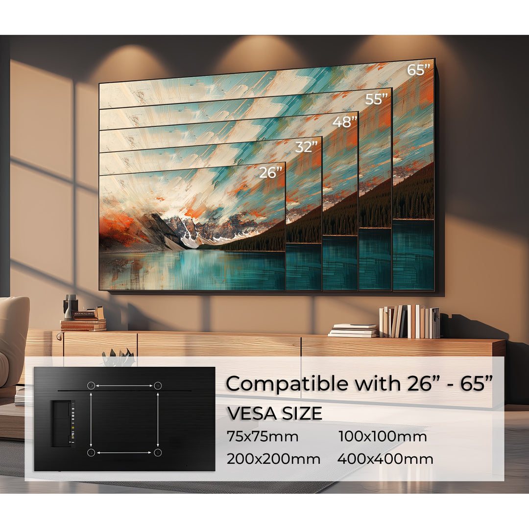 Suport TV 26-65" 45kg max vesa 400x400 negru