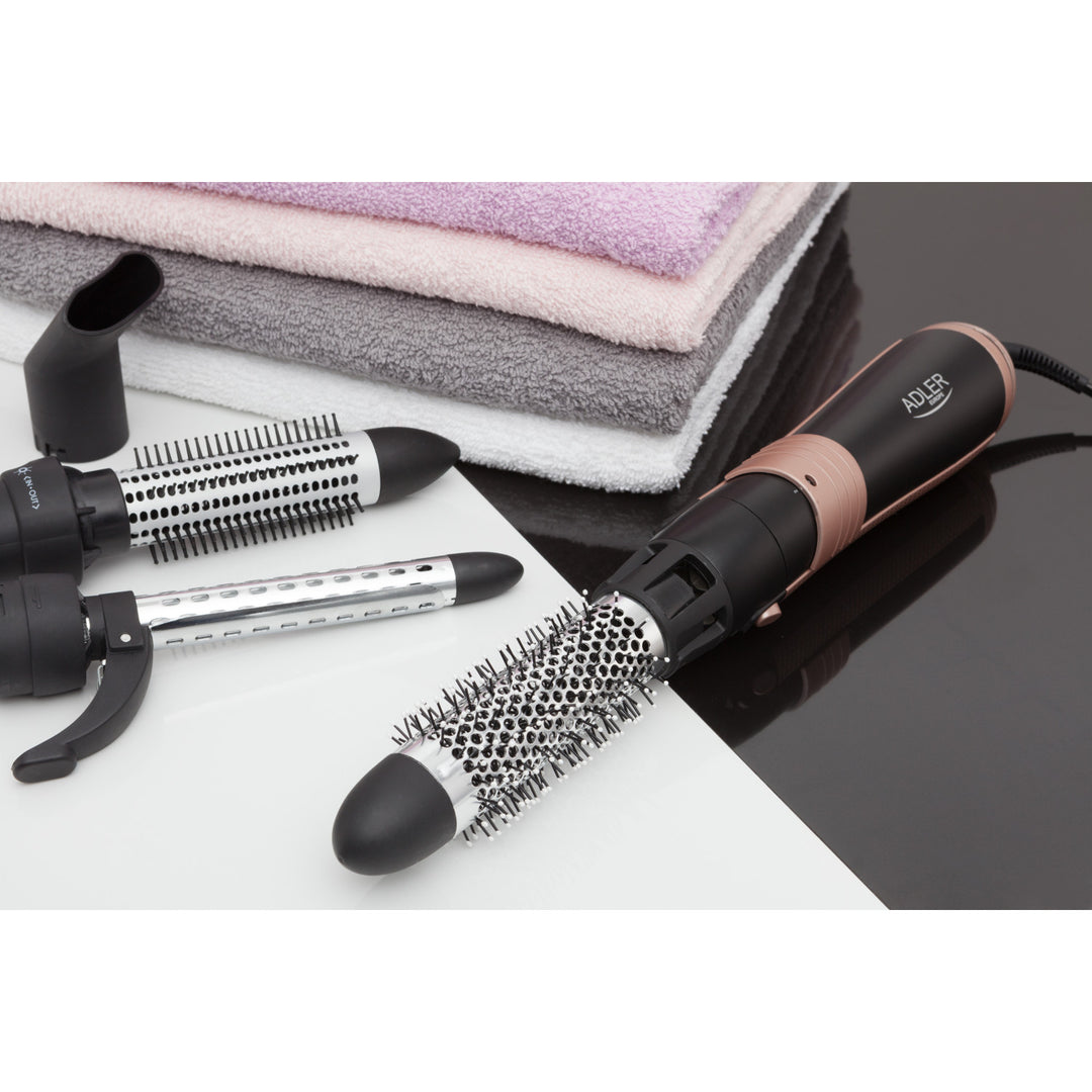 Adler fier de călcat cu ondulator și uscător, multifuncțional, 6 accesorii, 2 setări de temperatură, 1000 W, AD 2022